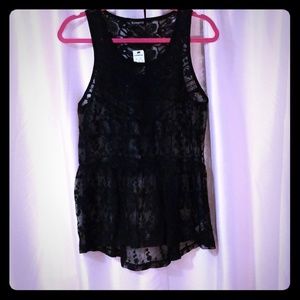 Black Lace Tank Top